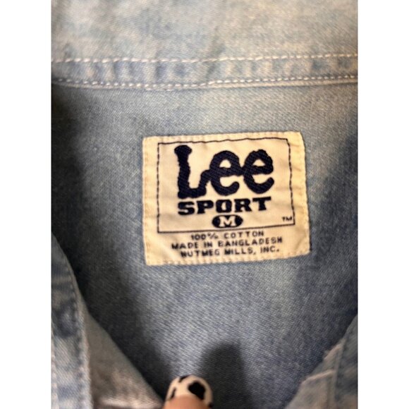 Vintage Lee Sports NBA 1997 Western Conference Jazz Denim Shirt Men's Sz. M COA - Picture 4 of 6